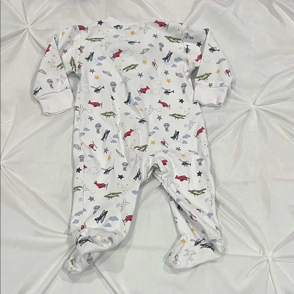 Kissy Kissy White Footie with Colorful Animal Print